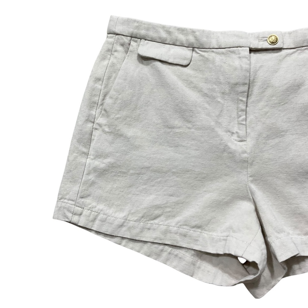 J Crew 3” Suit Shorts Textured Linen Blend Womens Size 10 - Picture 2 of 7